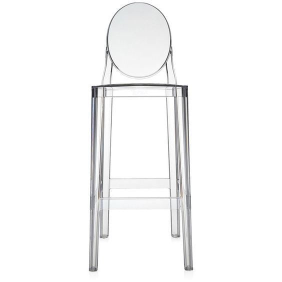 2'li Kartell One More Şeffaf H:114 cm Bar Sandalyesi
