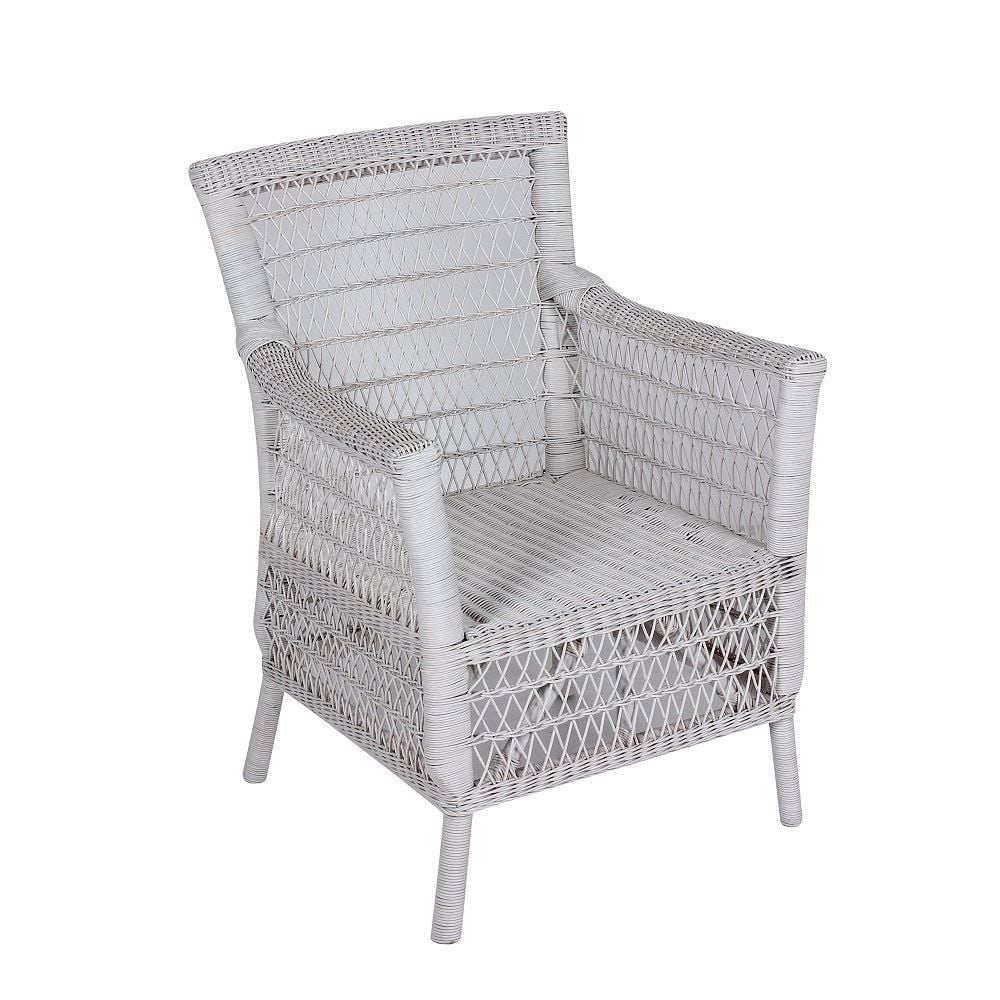 Rattan Tekli Koltuk Beyaz