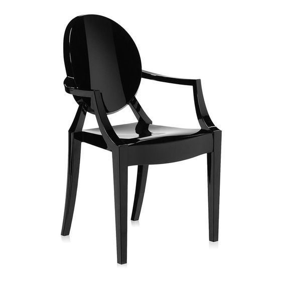 2'li Kartell Louis Ghost Siyah Sandalye