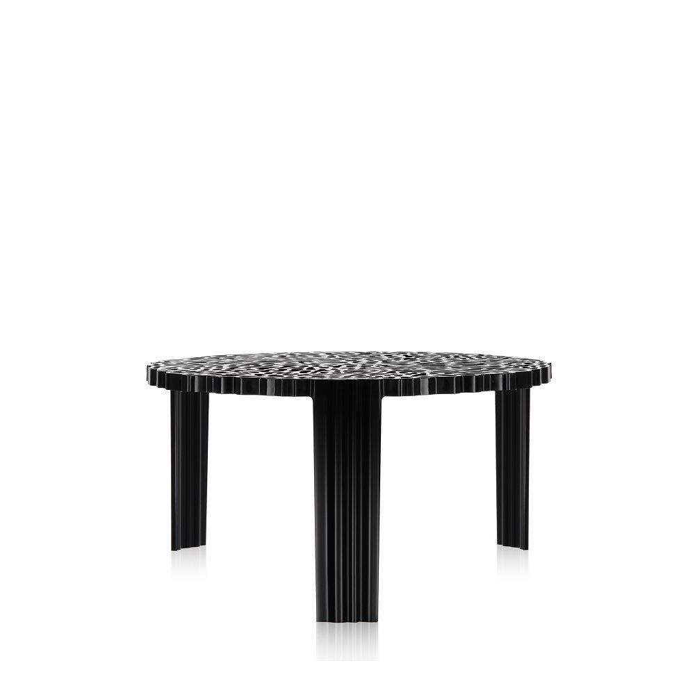 T Sehpa Mat Siyah H:28 cm