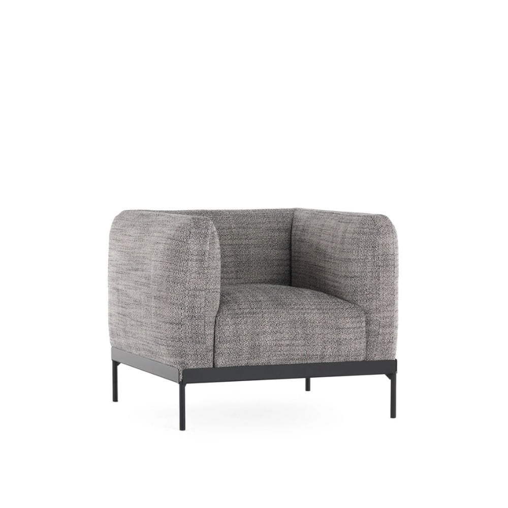 Kartell Asia Siyah Beyaz Pamuklu Tekli Koltuk