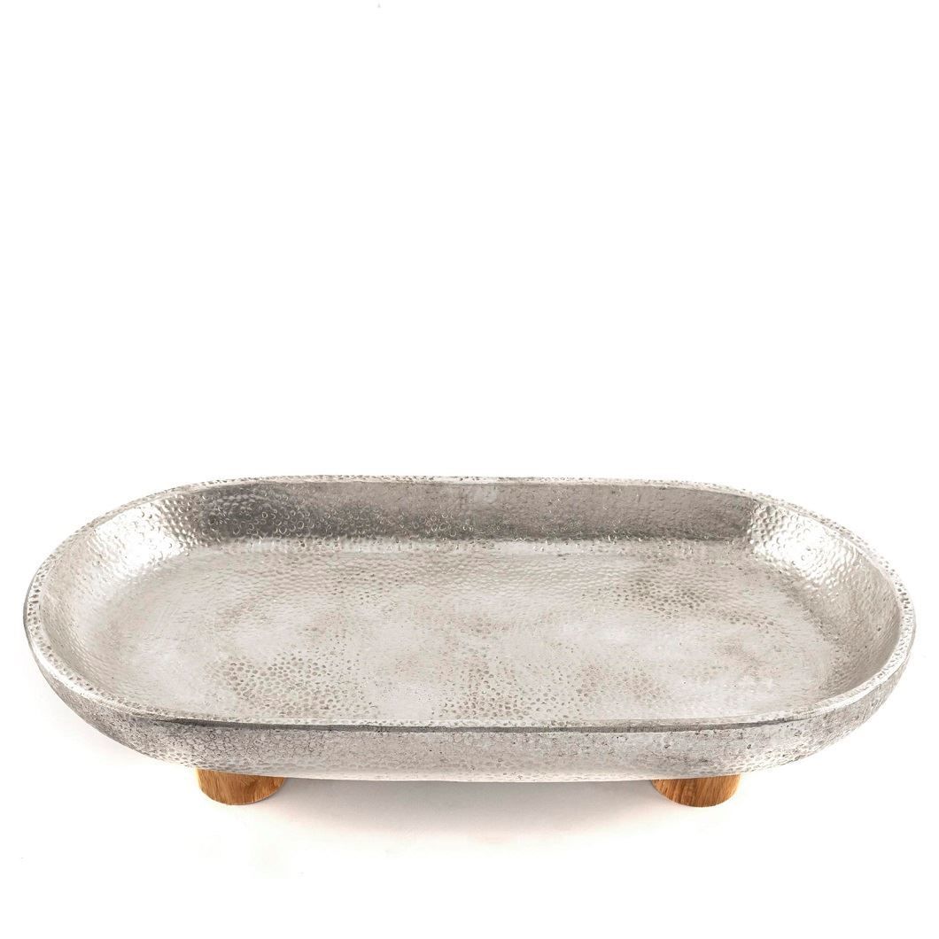 Ayaklı Resin Tepsi 64x34x12 cm