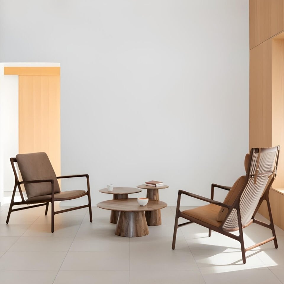 Gazzda Mushroom Ceviz Sehpa Q:80 cm