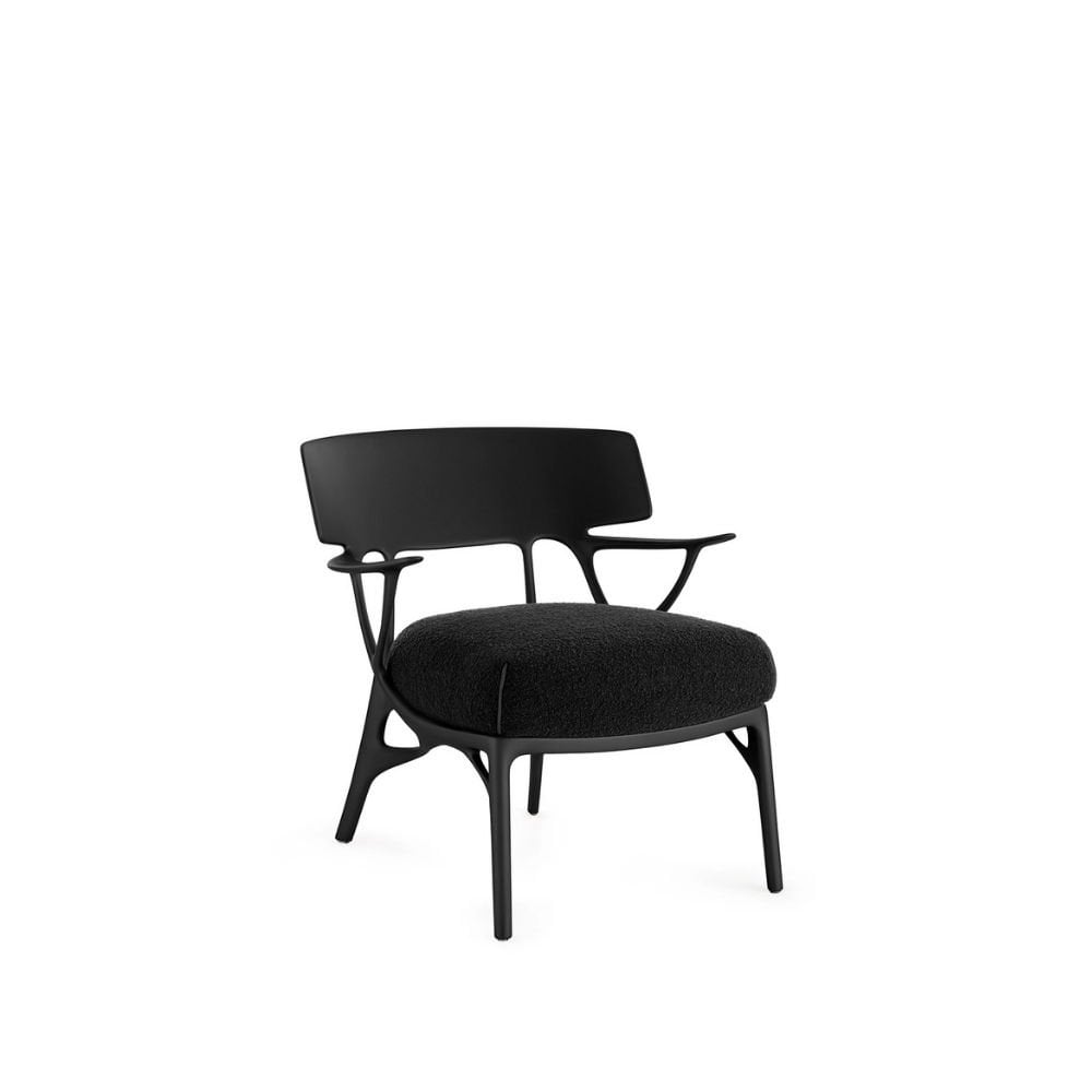 Kartell A.I Lounge Minderli Siyah Kollu Koltuk
