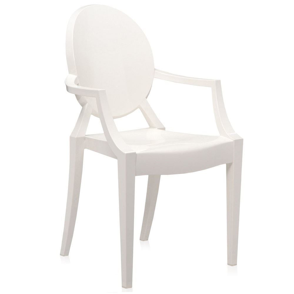 2'li Kartell Louis Ghost Parlak Beyaz Sandalye