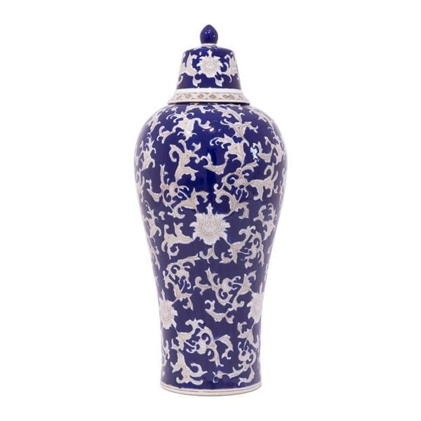 Bleu-Blanc Desenli Vazo