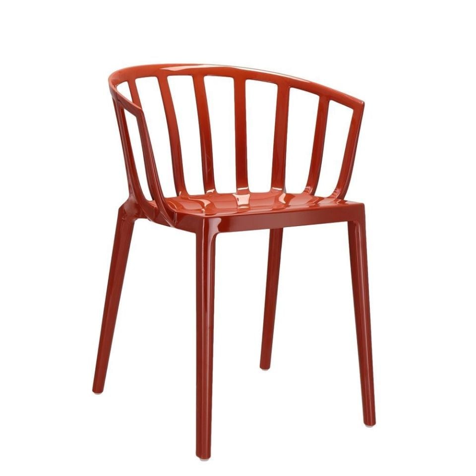 2'li Kartell Venice Sandalye Paslı Turuncu