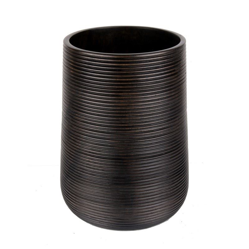 Ahşap Spiral Motifli Vazo