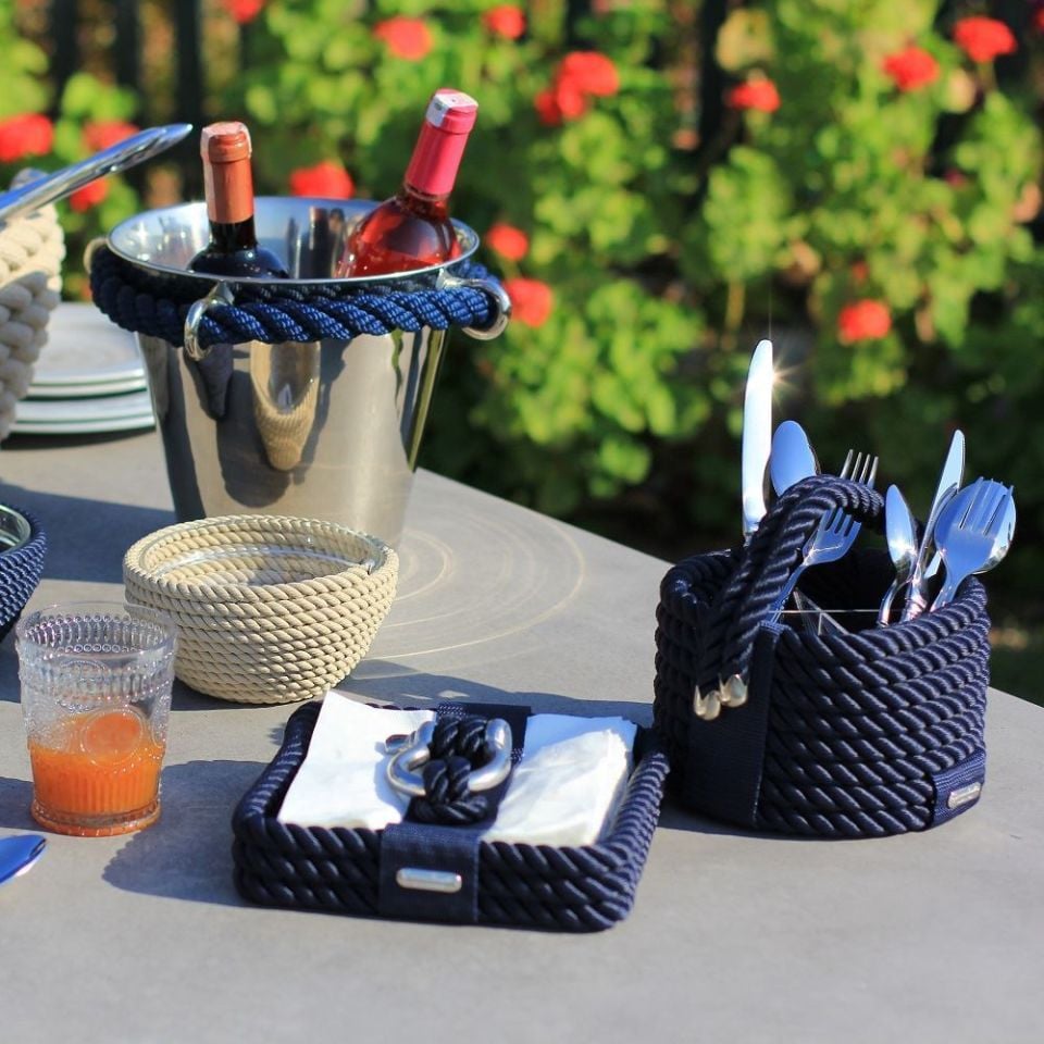 Nikel Mavi Halatlı Buz Kovası