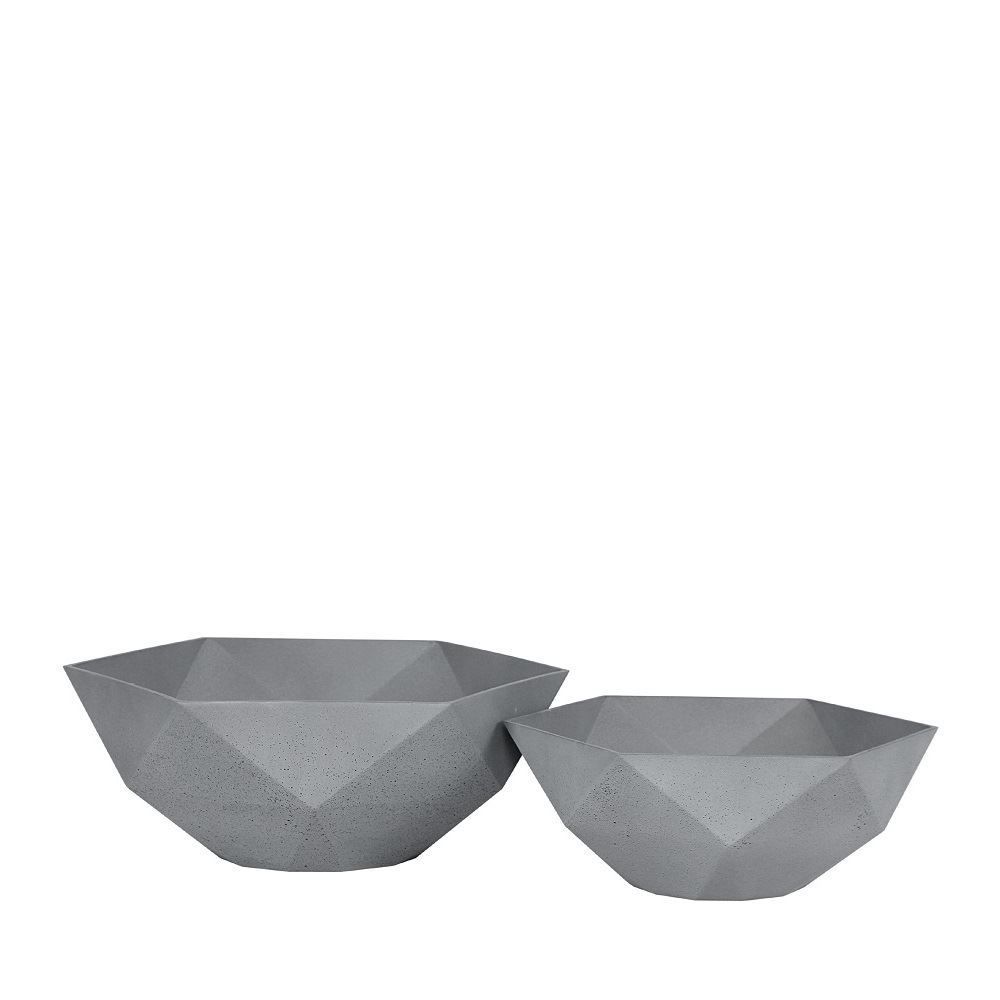 Sandstone Altıgen Saksı Gri 43x16 cm