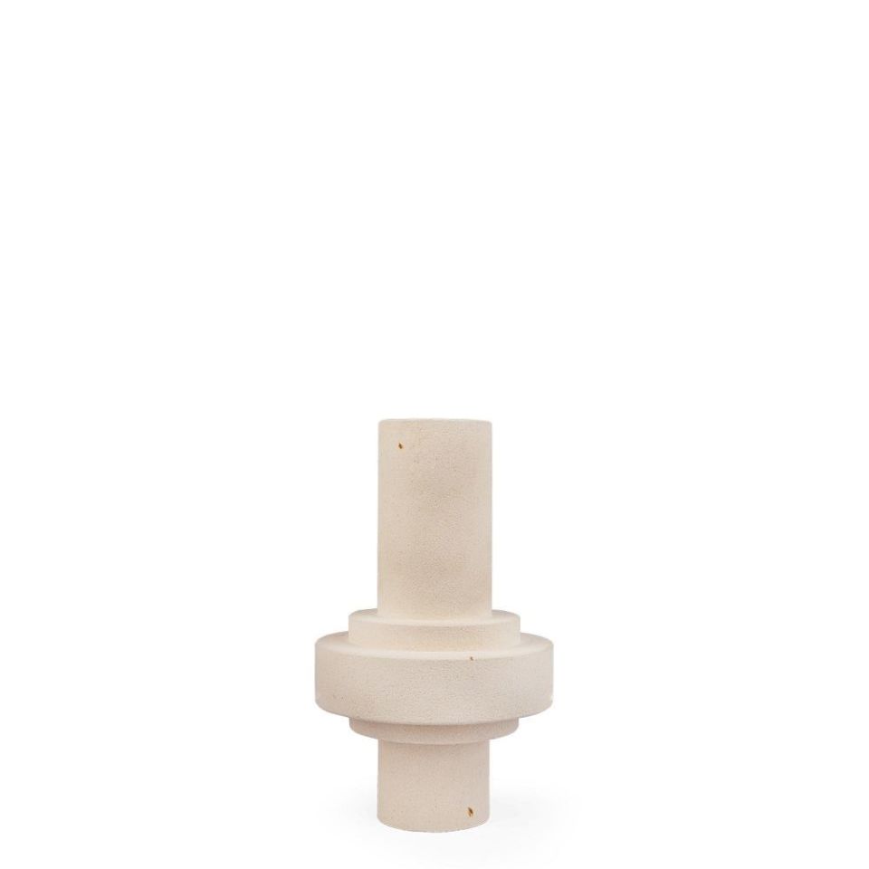 Silindir Taş Vazo H:18,5 cm
