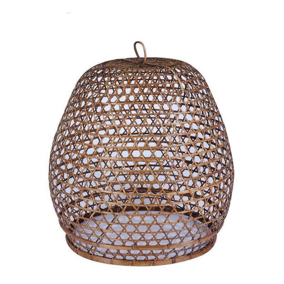 Rattan Abajur Şapkası Q:36 cm
