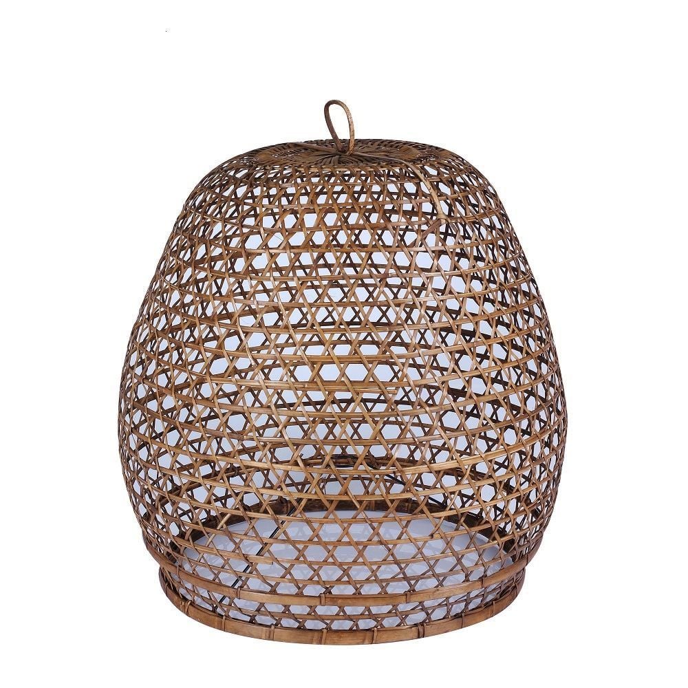 Rattan Abajur Şapkası Q:49cm