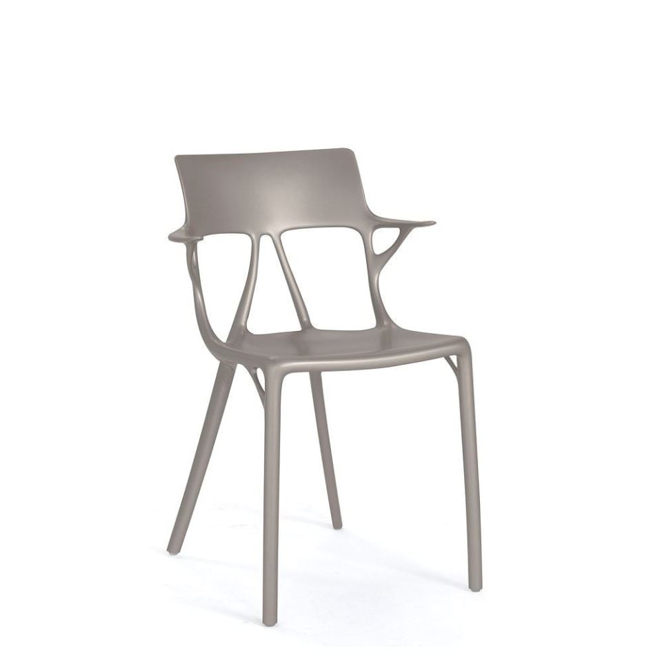 2'li Kartell A.I. Sandalye Gri