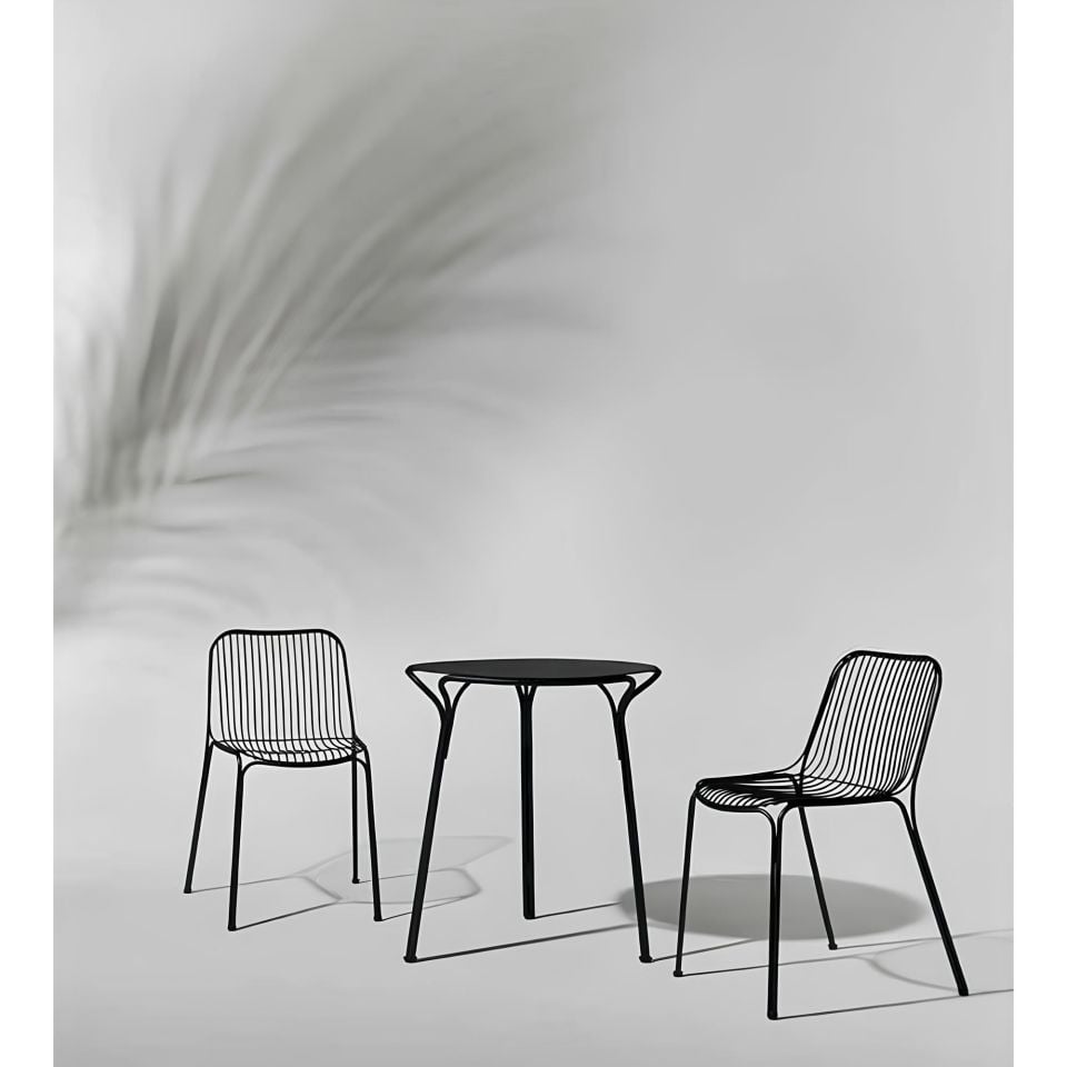 Kartell Hiray Bistro Siyah Yuvarlak Dış Mekan Masa