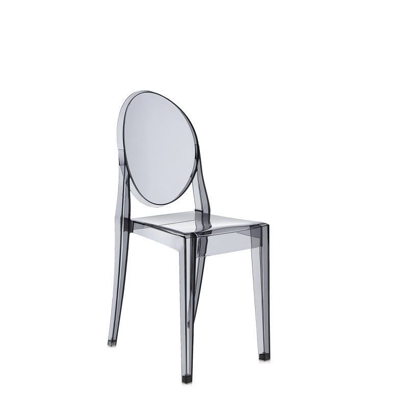 2'li Victoria Ghost Sandalye Füme Gri