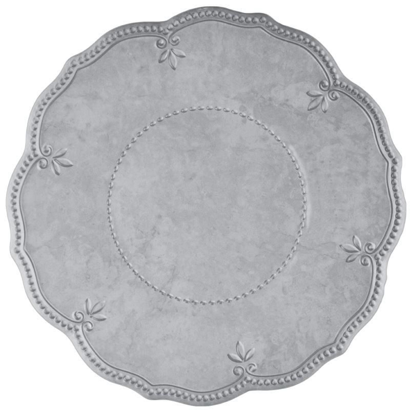 6'lı Yemek Tabağı Gri 28 cm