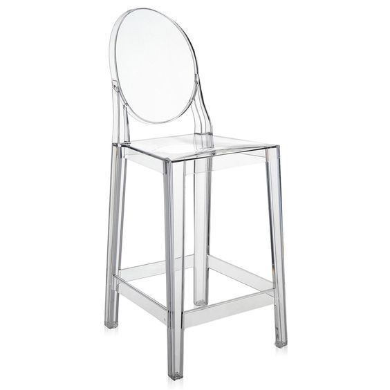 Kartell One More Şeffaf 2’li Bar Sandalyesi 65 cm