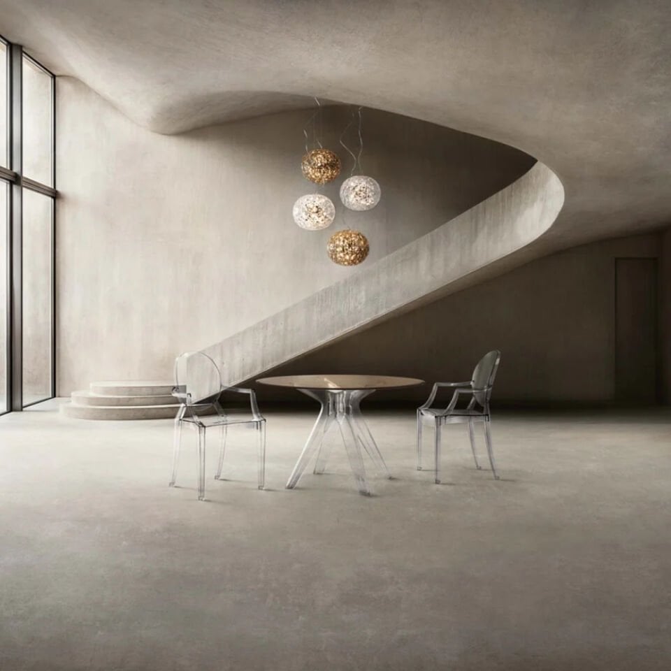 2'li Kartell Louis Ghost Füme Sandalye