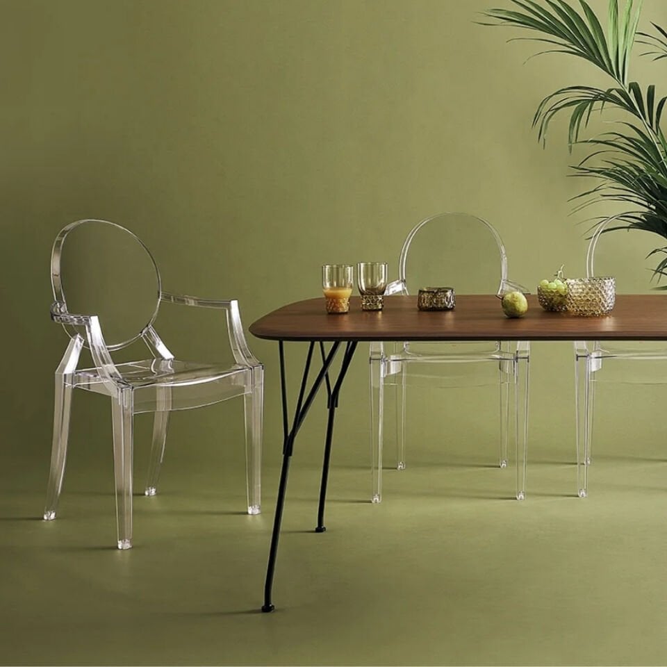 2'li Kartell Louis Ghost Füme Sandalye