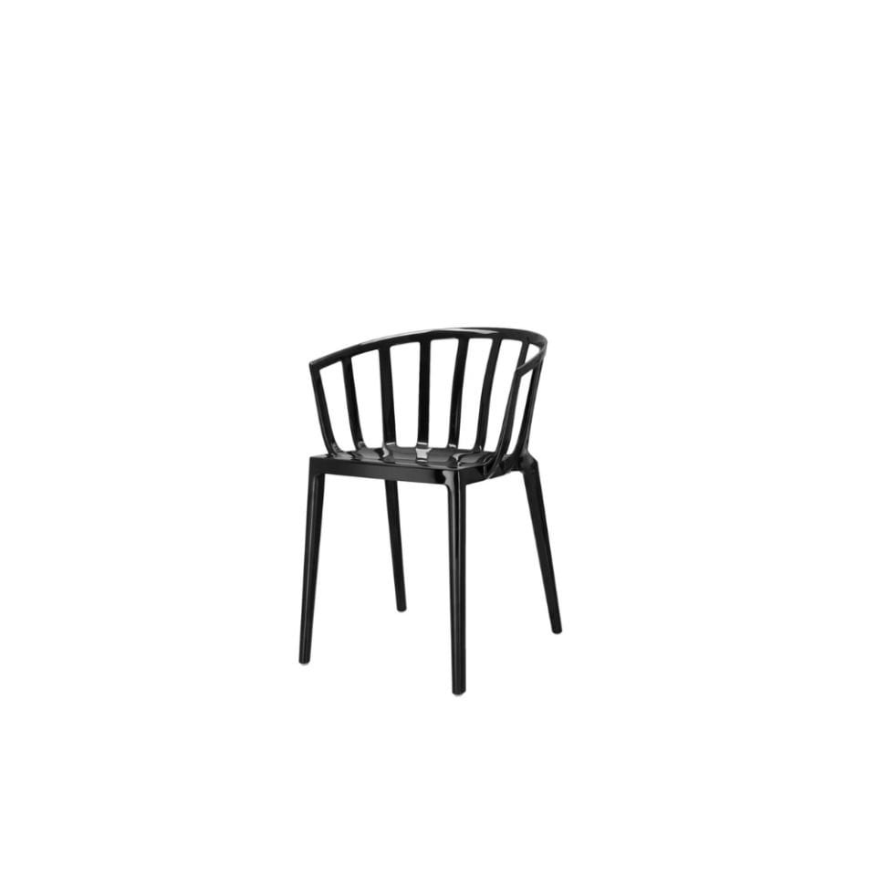 2'li Kartell Venice Parlak Siyah Sandalye