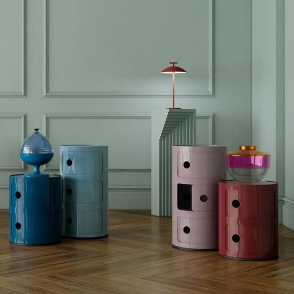 Kartell Componibili 2 Çekmeceli Bordo Modül