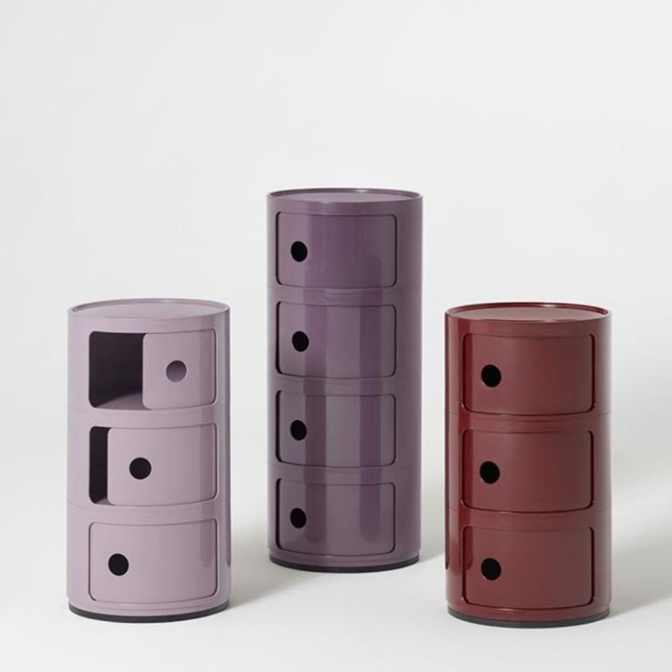 Kartell Componibili 3 Çekmeceli Bordo Modül