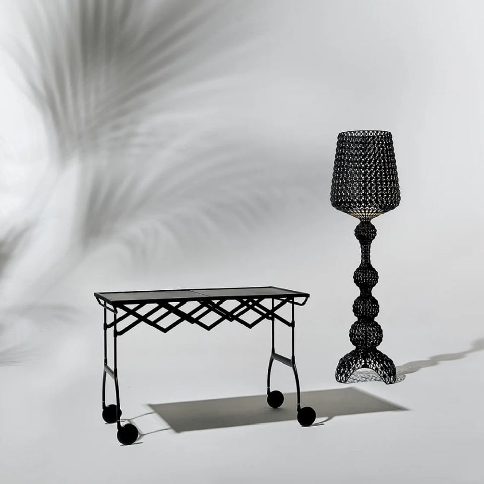 Kartell Battista Siyah Servis Masası