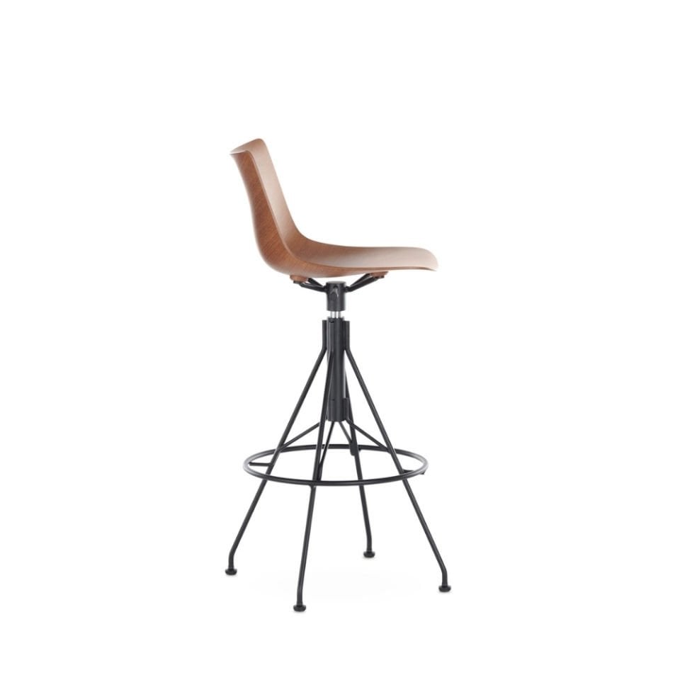 Kartell C. Koya Wood Koyu Ahşap Siyah Bar Sandalyesi