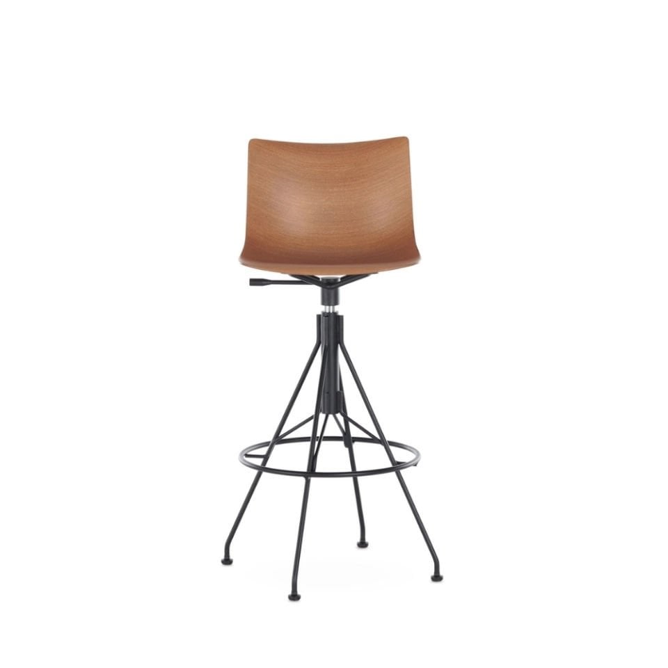 Kartell C. Koya Wood Koyu Ahşap Siyah Bar Sandalyesi
