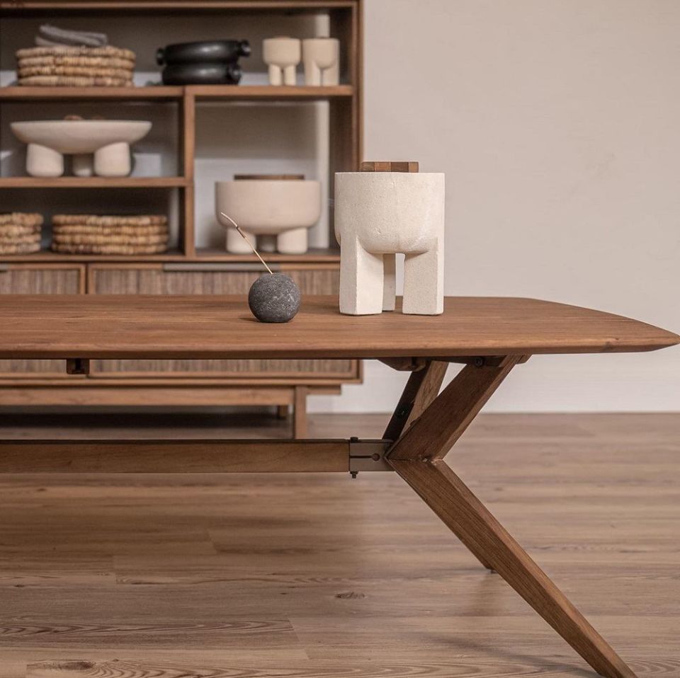 Kupu-Kupu Elips Vintage Sehpa 140 cm