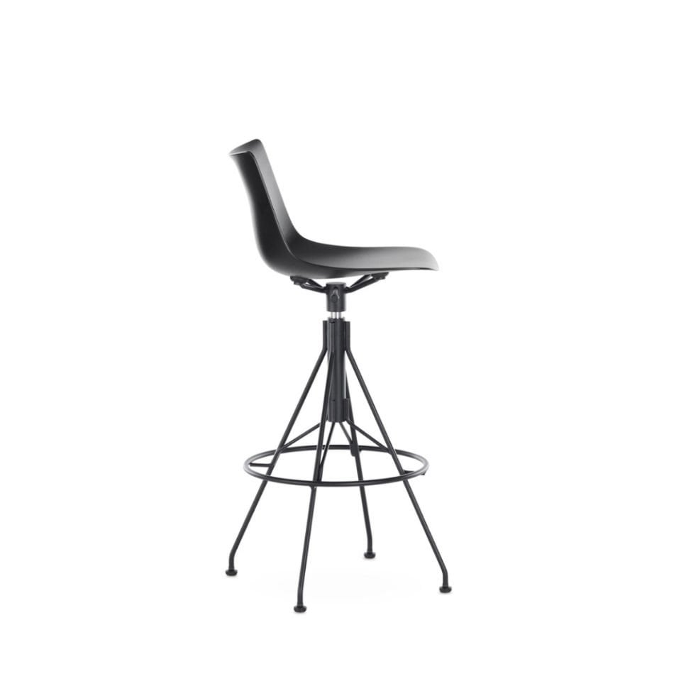 Kartell C. Koya Wood Siyah Ahşap Siyah Bar Sandalyesi