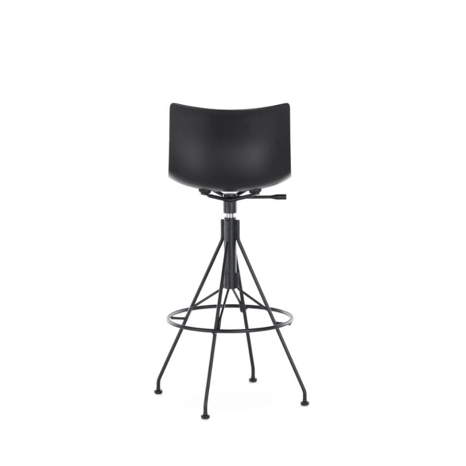 Kartell C. Koya Wood Siyah Ahşap Siyah Bar Sandalyesi