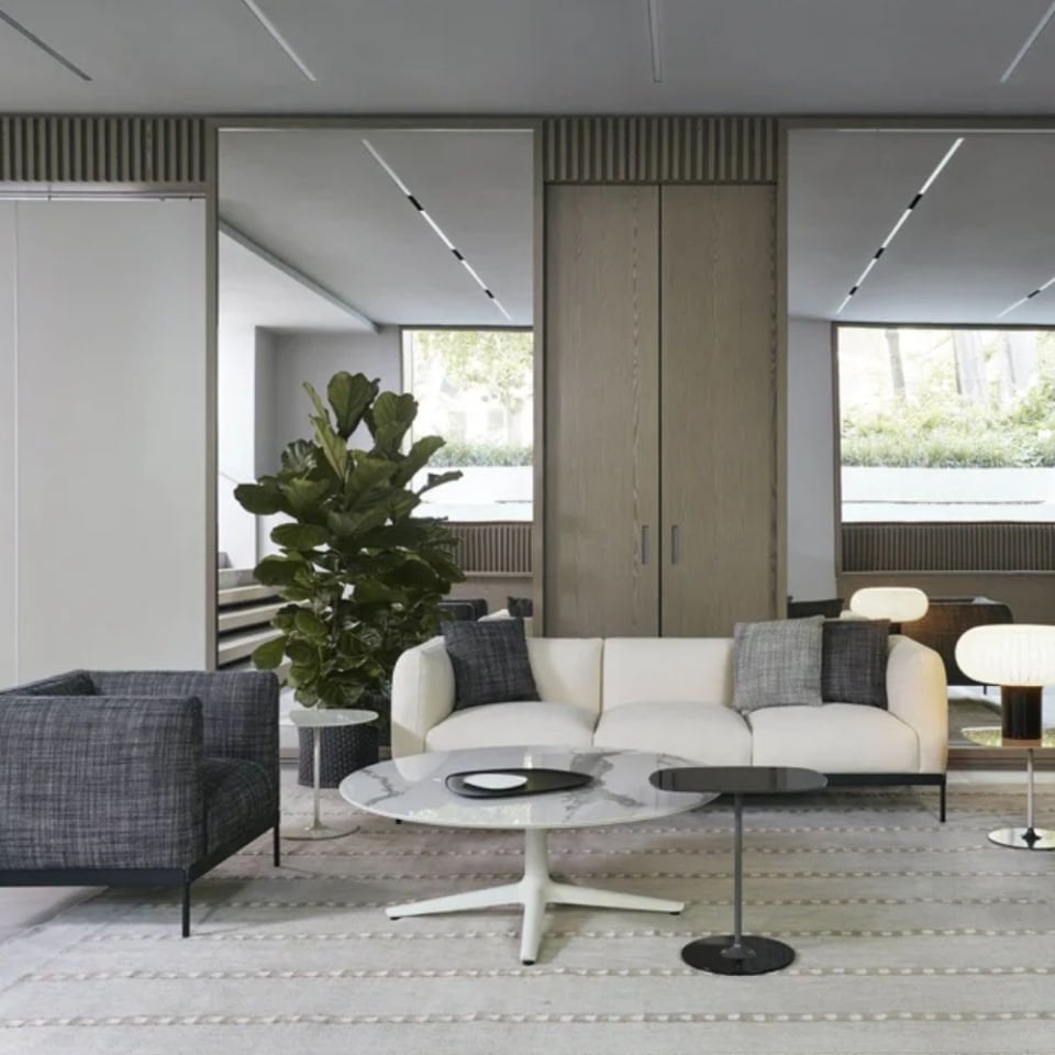 Kartell Asia Beyaz Üçlü Kanepe