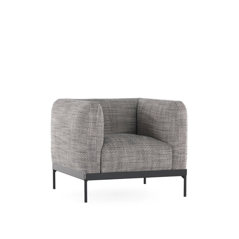 Kartell Asia Siyah Beyaz Pamuklu Tekli Koltuk