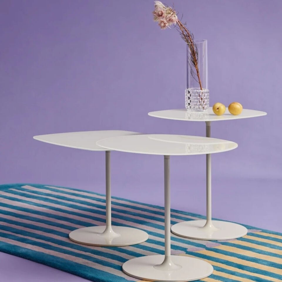 Kartell Thierry 45x45 cm Beyaz Sehpa