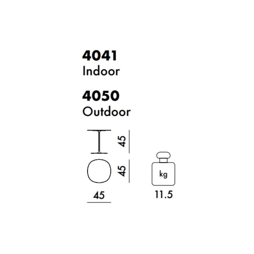 Kartell Thierry 45x45 cm Beyaz Sehpa