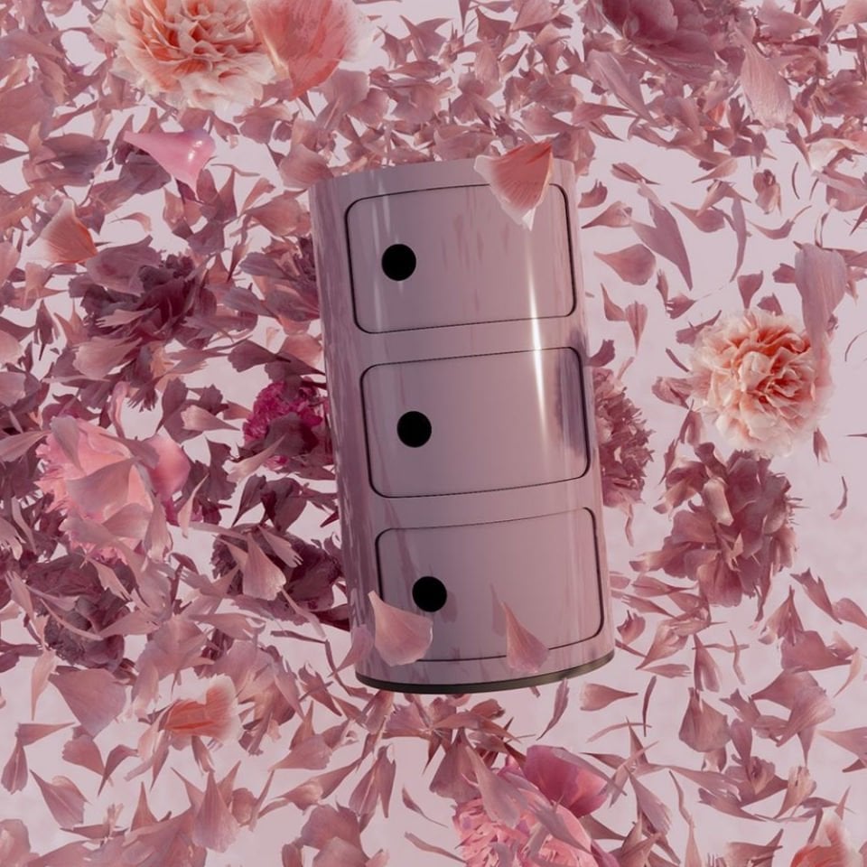 Kartell Componibili 3 Çekmeceli Lila Modül