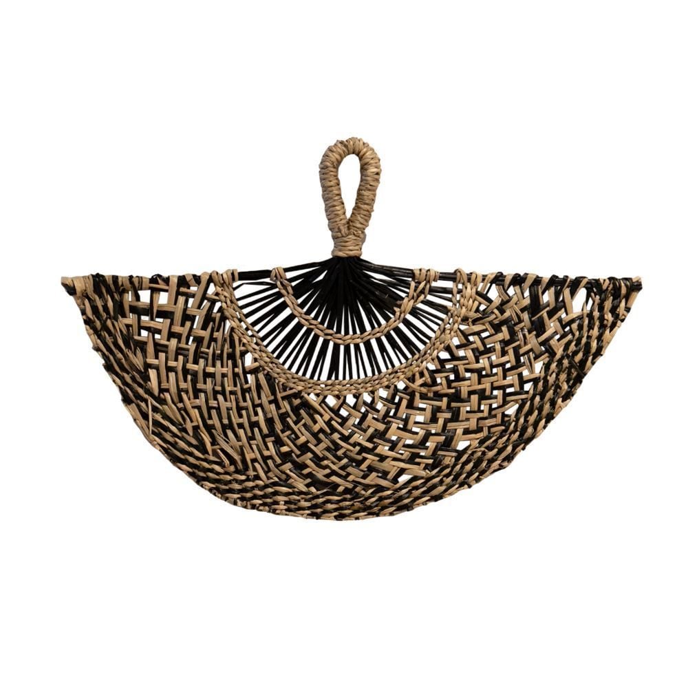 Dekoratif  Siyah/Naturel Yelpaze 35x23 cm
