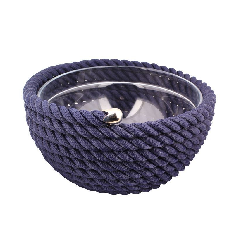 Halatlı Yuvarlak Kase Lacivert Q:30 cm