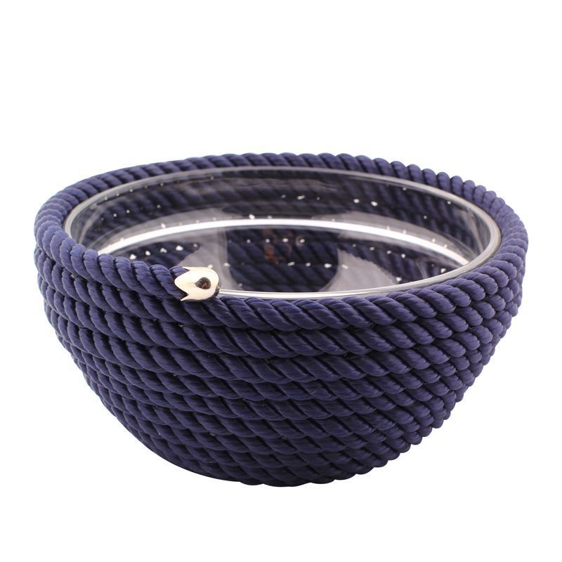 Halatlı Yuvarlak Kase Lacivert Q:14cm
