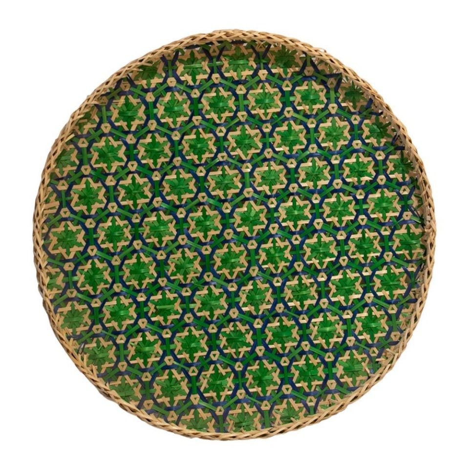 Bambu Yeşil Duvar Sepeti 40 cm