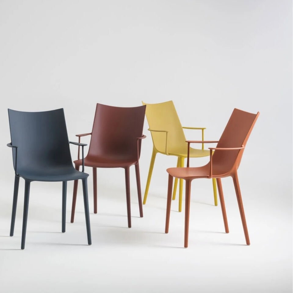 Kartell H.H.H Mat Paslı Turuncu Kollu Sandalye