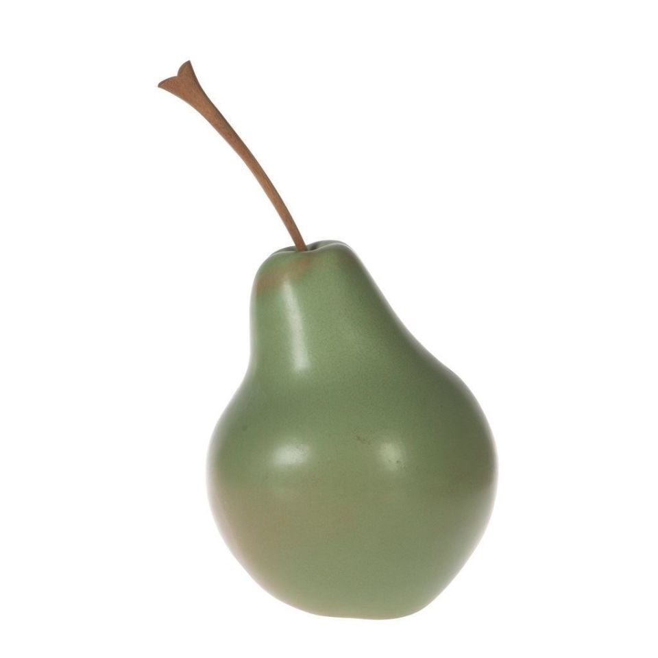 Dekoratif Armut Yeşil-Gri Q:22 cm