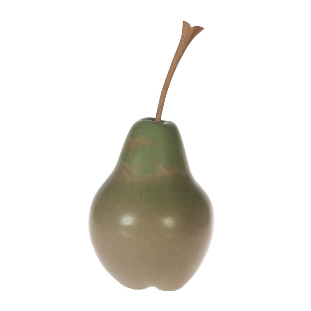 Dekoratif Armut Yeşil-Gri Q:19 cm