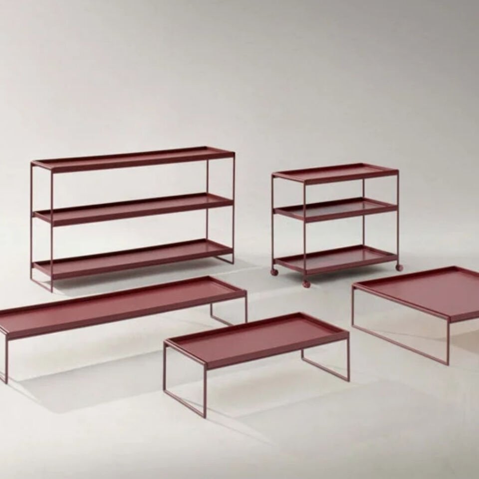 Kartell Trays 80 cm Bordo Sehpa