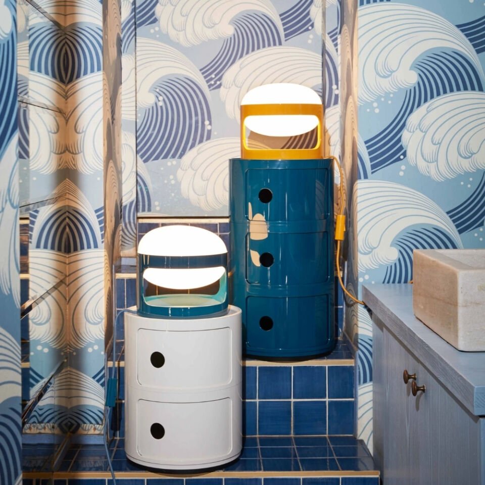 Kartell KD28 Petrol Mavisi Masa Lambası