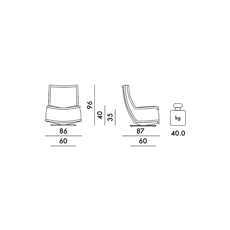 Kartell Bonheur Beyaz Lounge Koltuk