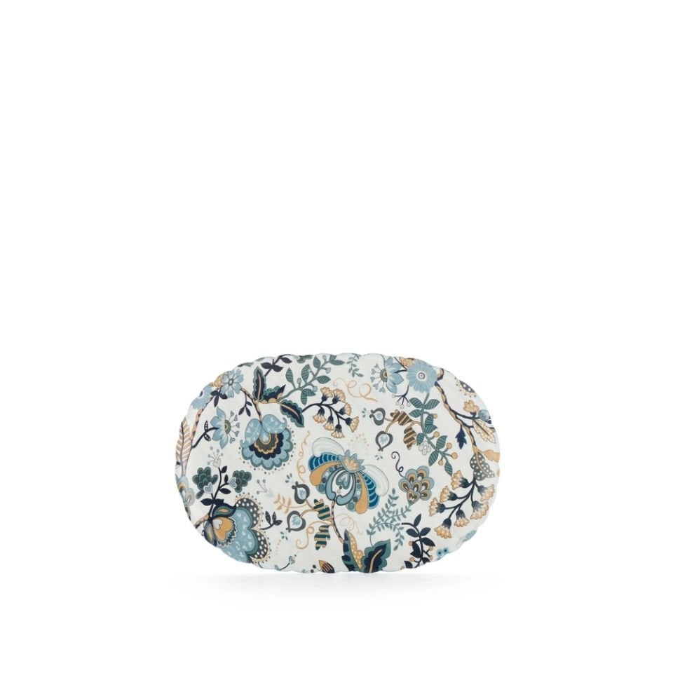 Kartell Jellies Liberty Krem Mavi Desenli Oval Tepsi