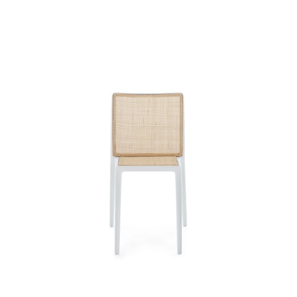 Kartell Belvedere Naturel Beyaz Rattan Sandalye